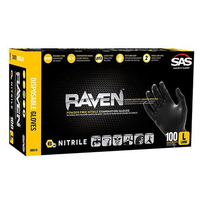 100/BOX Sas 66518 Raven Gloves Large