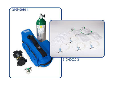 4-PERSON Precise Flight Oxypack Portable Oxygen System With Blue Bag