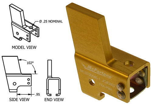 MC0700645-2 McFarlane Right Seat Roller Housing For Cessna FAA-PMA Approved