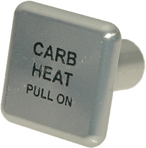 6489CB McFarlane Knob Square Clear Carburetor Heat