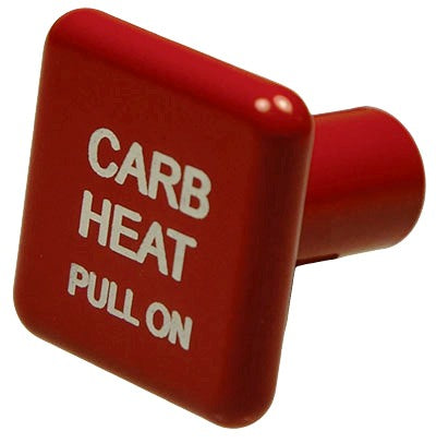 6489RB McFarlane Knob Square Red Carburetor Heat