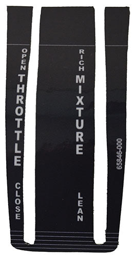 H65846-00 McFarlane Plate Placard Engine Control FAA-PMA Approved