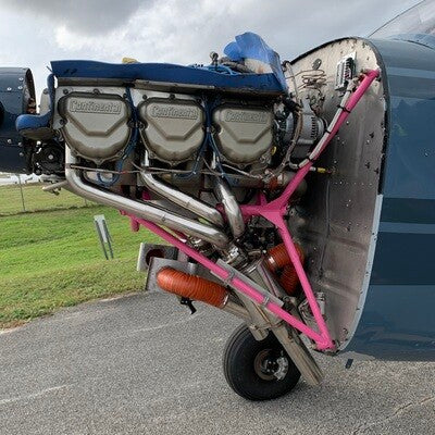 PRE-1955 Power Flow Exhaust Cessna 180 Polished Finish