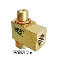 CCA-2480 Curtis 90-Degree Elbow Adapter 1/8 NPT Male to 1/2-20 Female