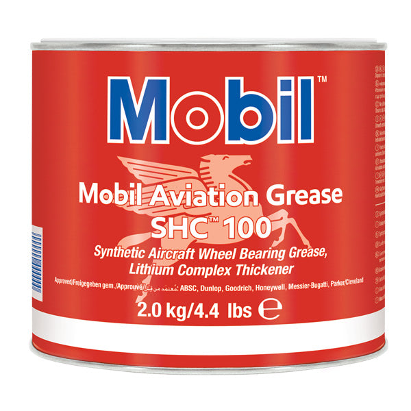 SHC-100 Mobil Grease Red Synthetic Aircraft Wheel Bearing Grease Case of 10 (13.4 Oz Tubes)