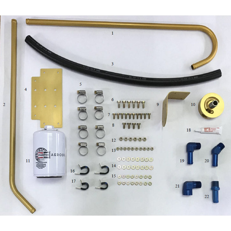 AFC-K010-A Airwolf Oil Filter Kit Stinson 108 with 150/165/220 HP Engines (Hoses Included)