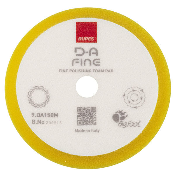 130/150MM D-A Fine Foam Pad (Yellow) X , 12 Pcs