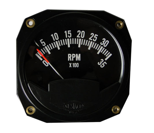 3AT3-2 Westach 3-1/8 Square Tachometer 0-3500 RPM Non-TSO