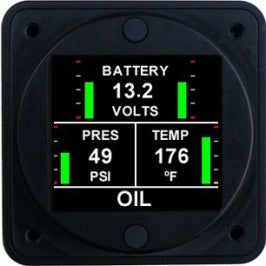 OPT200VK Aerospace Logic Oil Pressure And Temperature Kit With Voltmeter