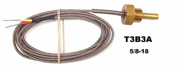 T3B3A UMA 5/8-18 TSO Type K Temperature Probe With 6 Lead