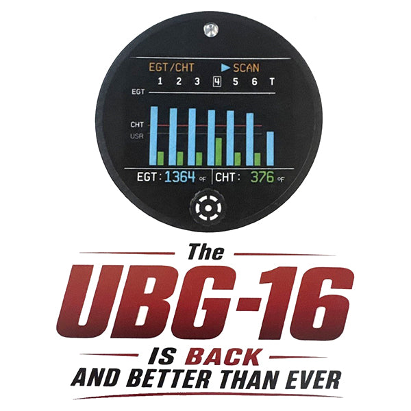 UBG-16-4 EI EGT and CHT - 4 Cylinder - 2-1/4-in - with Memory - TSO