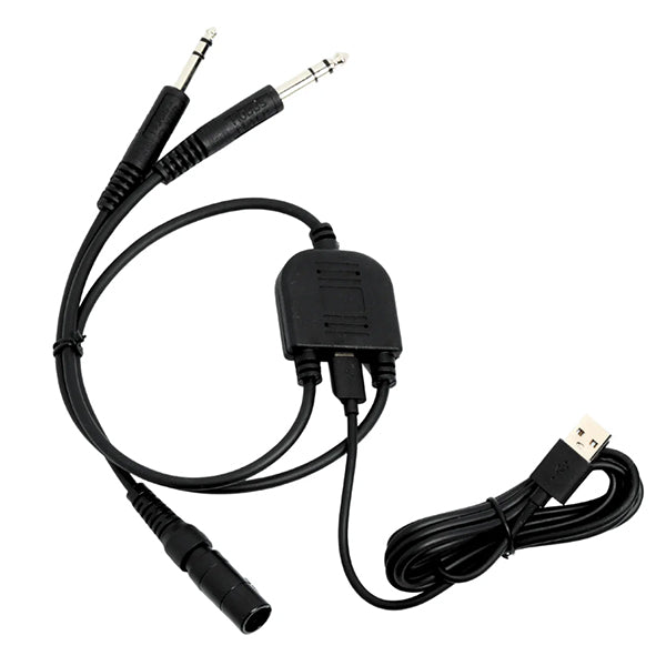 HFA-C6PWR Hobbs Flyer USB Powered 6 Pin LEMO TO GA Twin PJ Plug Adapter