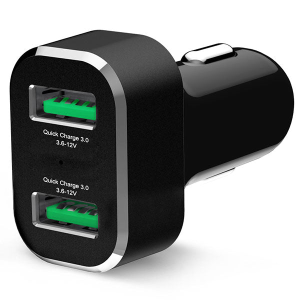2-PORT RAM GDS USB Cigarette Charger With Qualcomm Quick Charge