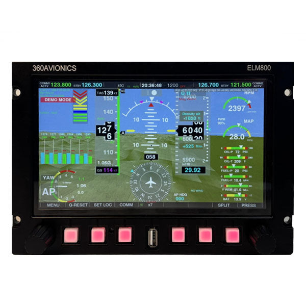 ELM800 360 Avionics EFIS Flight Instrument