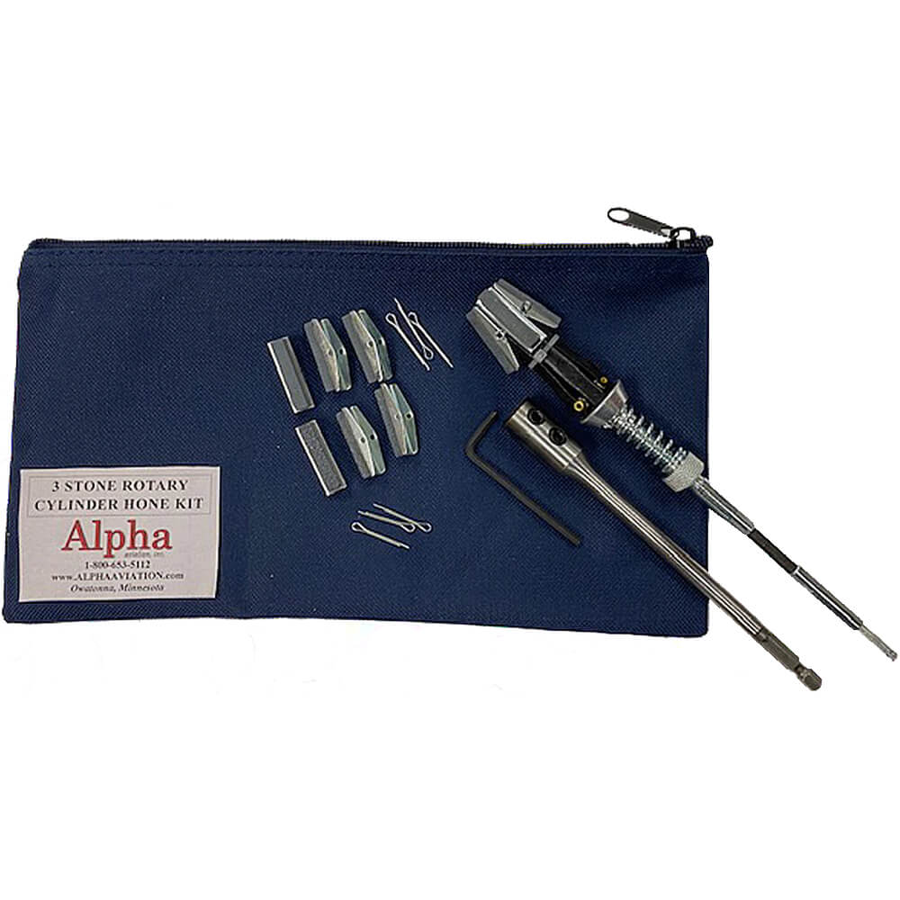 3-STONE Rotary Cylinder Hone Kit For Ercoupes