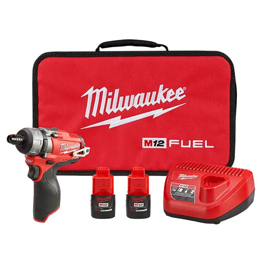 2-SPEED Milwaukee M12 Fuel 1/4 Hex Screwdriver Kit