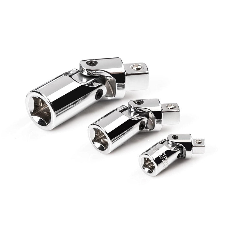 SHA99004 TEKTON - 1/4 3/8 1/2 Inch Drive Universal Joint Set (3-Piece)