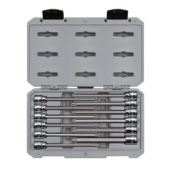 SHB91305 TEKTON - 3/8 Inch Drive Long Torx Bit Socket Set With Case 12-Piece (T10-T60)