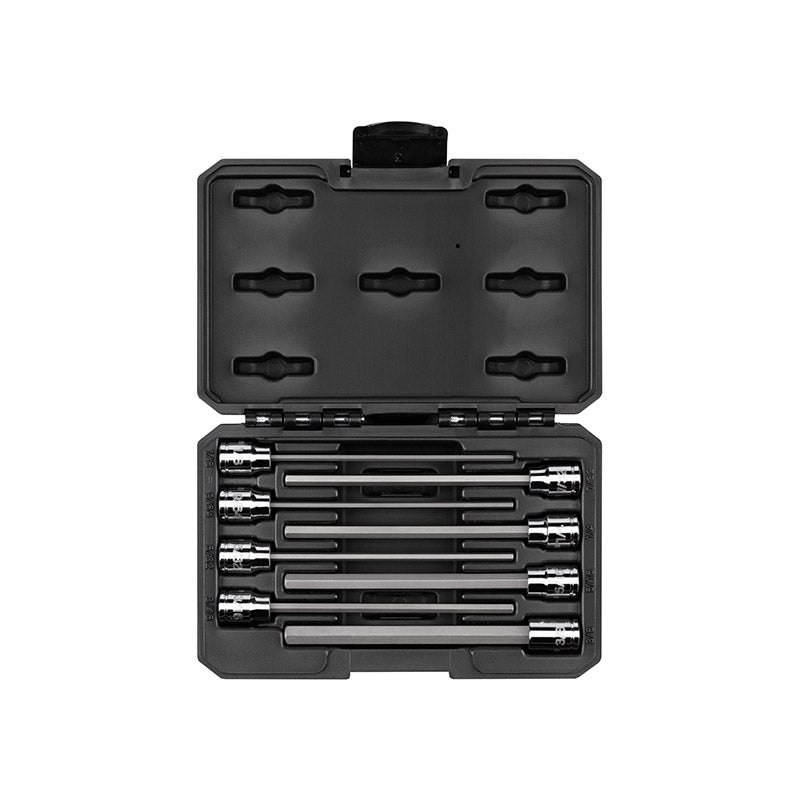 SHB91313 TEKTON - 3/8 Inch Drive Long Hex Bit Socket Set With Case 8-Piece (1/8-3/8 In.)