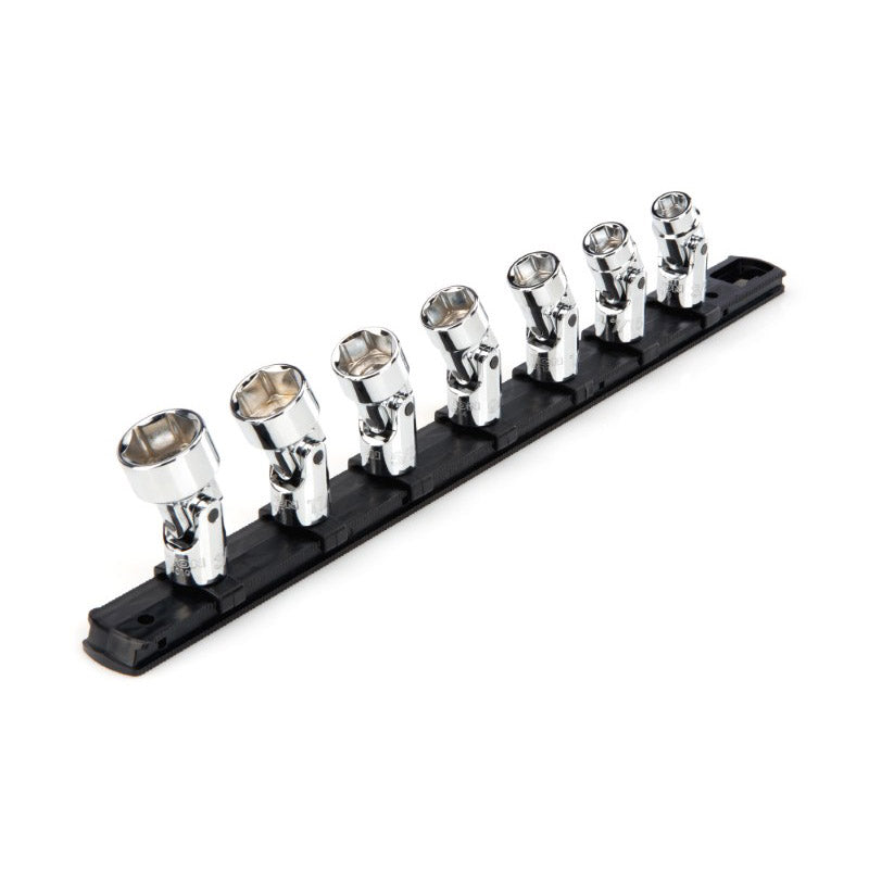 SHD91118 TEKTON - 3/8 Inch Drive 6-Point Universal Joint Socket Set With Rail 7-Piece (3/8-3/4 In.)