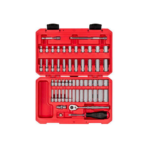SKT05303 TEKTON - 1/4 Inch Drive 6-Point Socket And Ratchet Set With Case 56-Piece (5/32-9/16 In. 4-15 Mm)