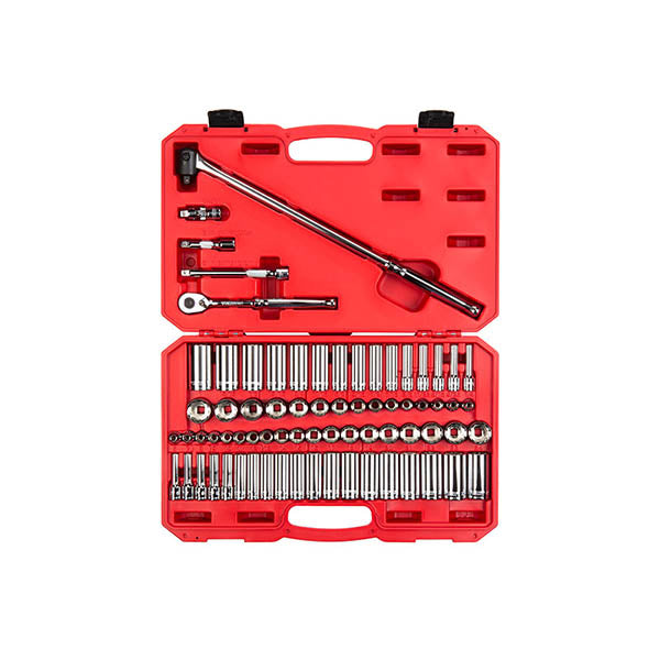 SKT15312 TEKTON - 3/8 Inch Drive 12-Point Socket And Ratchet Set With Case 73-Piece (1/4-1 In. 6-24 Mm)