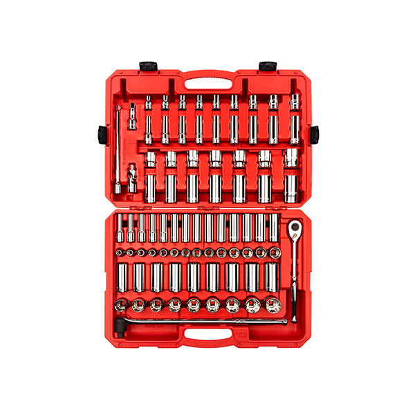SKT25316 TEKTON - 1/2 Inch Drive 12-Point Socket And Ratchet Set With Case 83-Piece (3/8 - 1-5/16 In. 10-32 Mm)