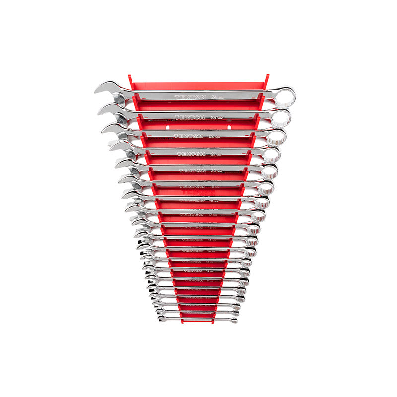 WCB91202 TEKTON - Combination Wrench Set With Rack 19-Piece (6-24 Mm)