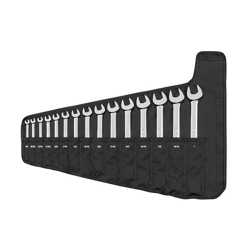 WCB94102 TEKTON - Combination Wrench Set With Pouch 15-Piece (1/4-1 In.)