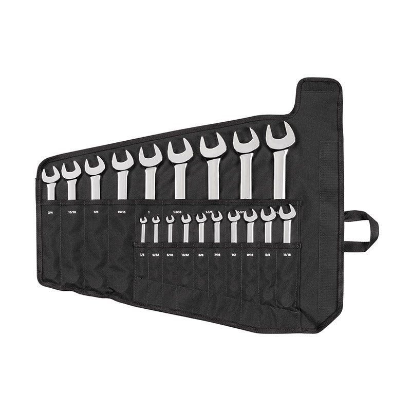 WCB94103 TEKTON - Combination Wrench Set With Pouch 19-Piece (1/4 - 1-1/4 In.)