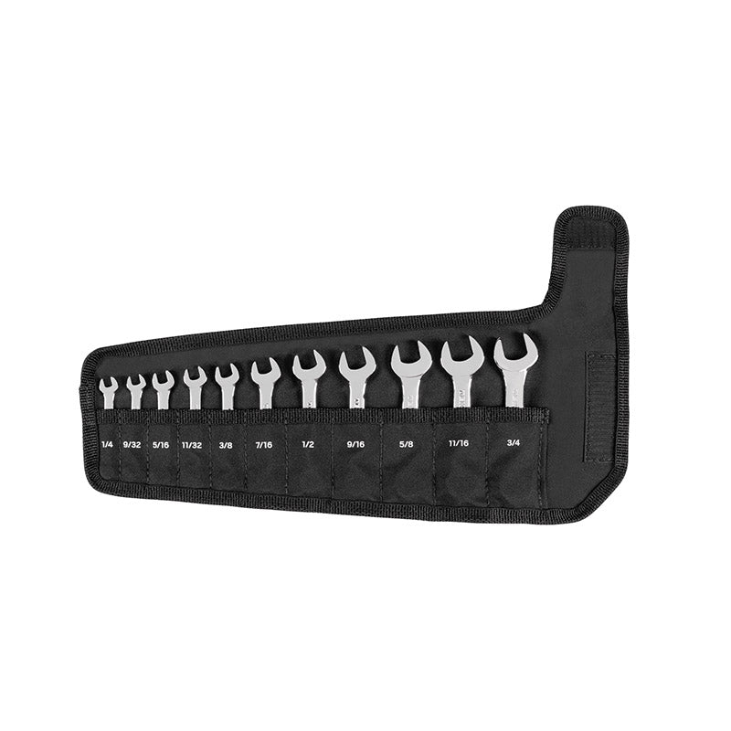 WCB94401 TEKTON - Stubby Combination Wrench Set With Pouch 11-Piece (1/4-3/4 In.)