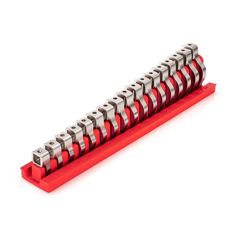 WCF95201 TEKTON - 3/8 Inch Drive Crowfoot Wrench Set With Rack 17-Piece (8-24 Mm)