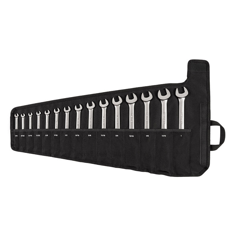 WRC94401 TEKTON - Reversible 12-Point Ratcheting Combination Wrench Set With Pouch 15-Piece (1/4-1 In.)