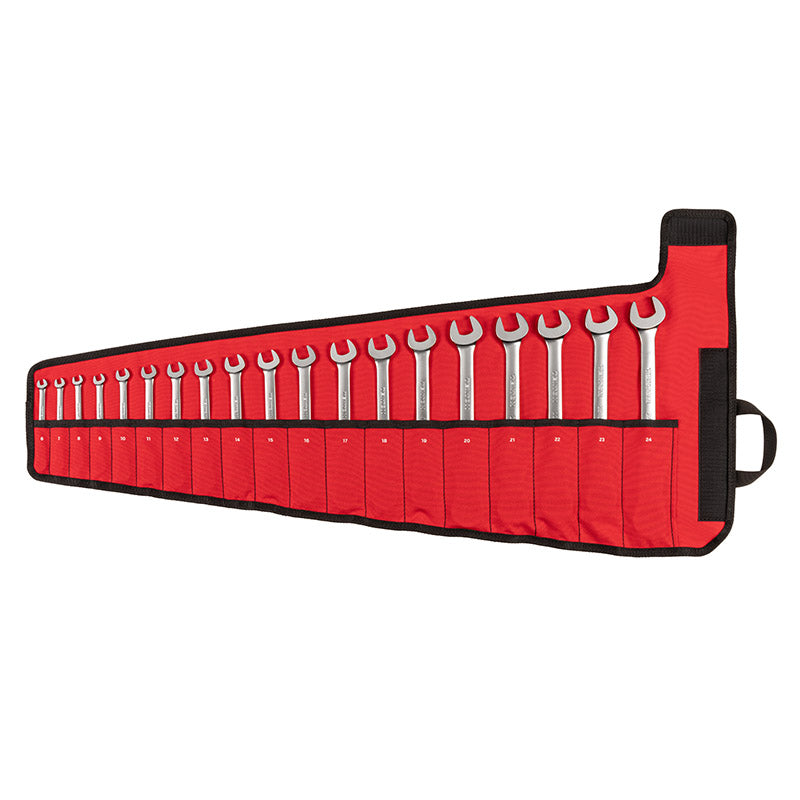 WRC94403 TEKTON - Reversible 12-Point Ratcheting Combination Wrench Set With Pouch 19-Piece (6-24 Mm)