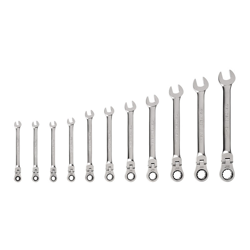 WRC95000 TEKTON - Flex Head 12-Point Ratcheting Combination Wrench Set 11-Piece (1/4-3/4 In.)