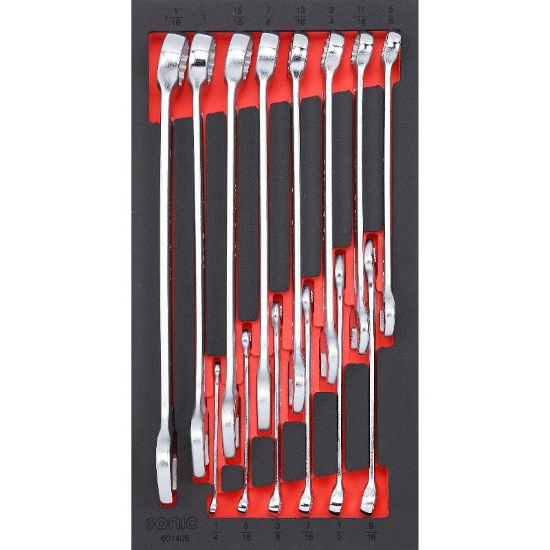 14PCS Sonic Tools - SAE Combination Wrench Set . S SFS