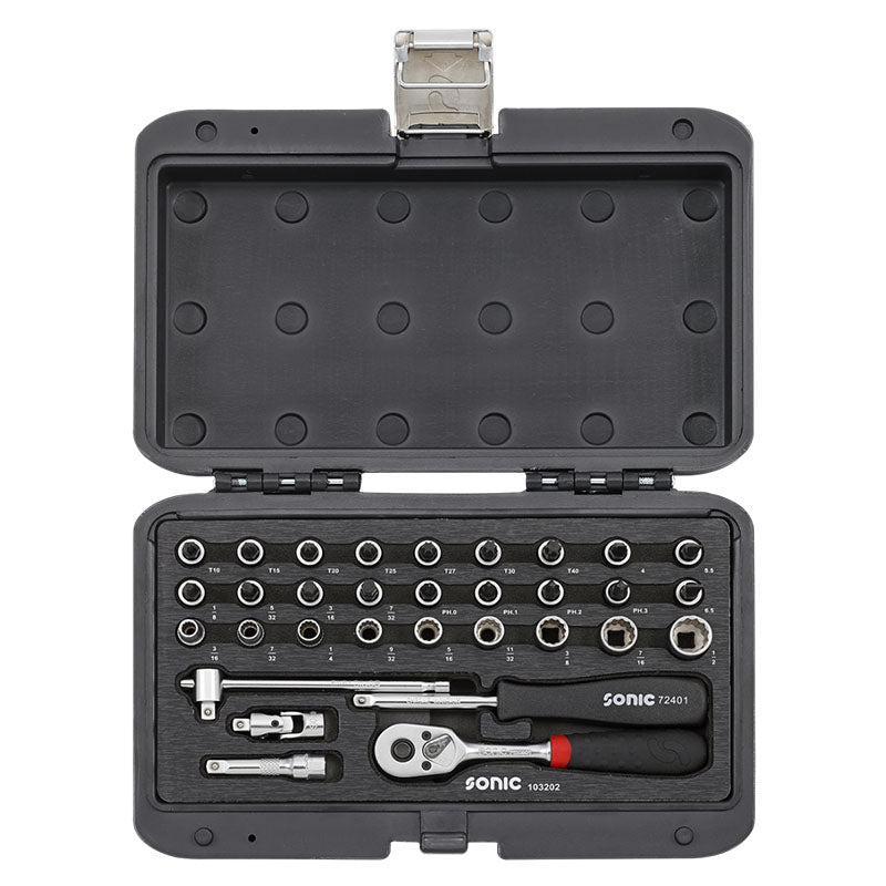 32PCS Sonic Tools - SAE Combination Set 1/4" . BMCS