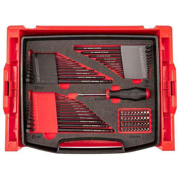 78-PIECE Tekton - L-KEY And Bit Driver Set With Open Top Drawer And Rack