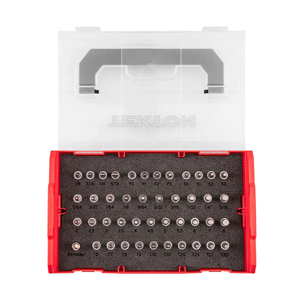 44-PIECE Tekton - 1/4 Inch Drive Bit Socket Set With Mini Stacking Tool Box