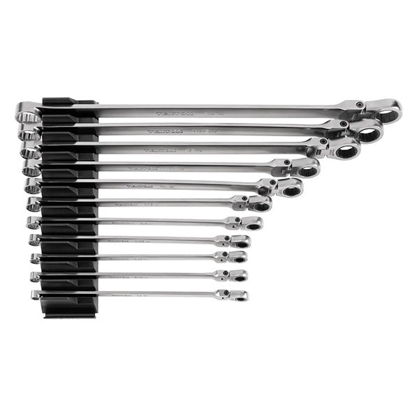 11-PIECE Tekton - Long Fixed/Flex Head 12-Point Ratcheting Box End Wrench Set With Modular Organizers, (1/4 - 3/4 In.)