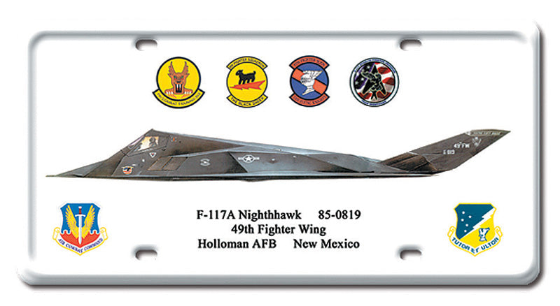 F117A Nighthawk License Plate 6X12