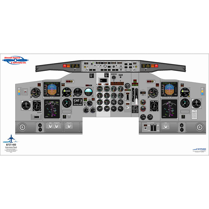 B737-400 JETPUBS Boeing - 18 X 36 - Laminated