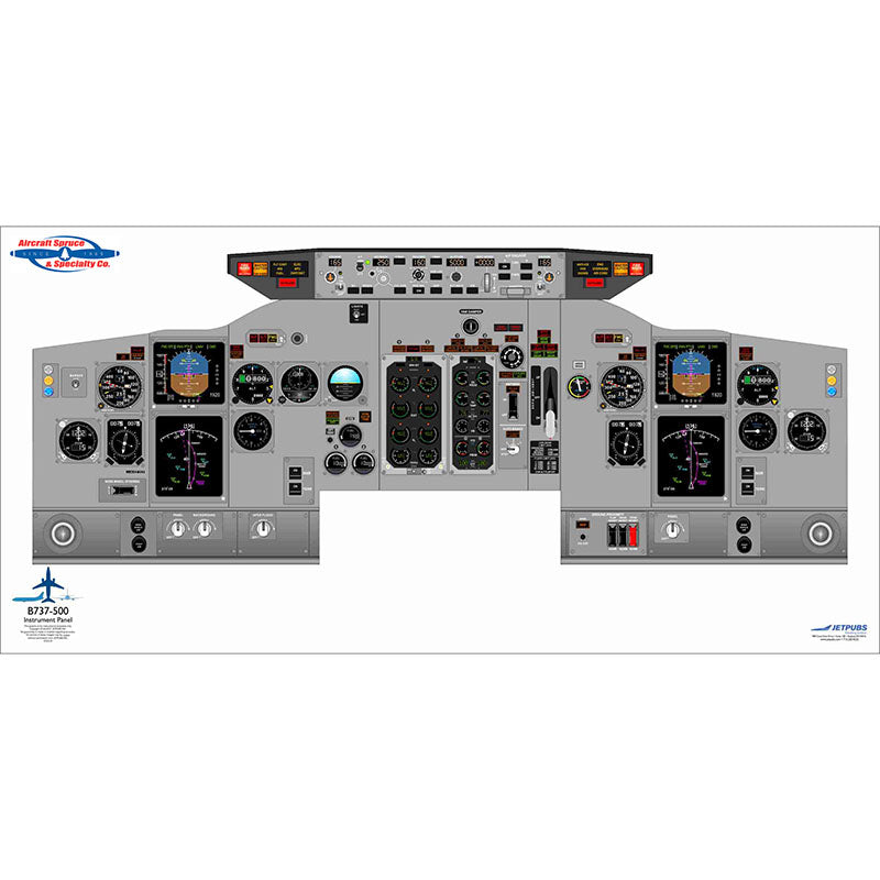 B737-500 JETPUBS Boeing - 18 X 36 - Laminated