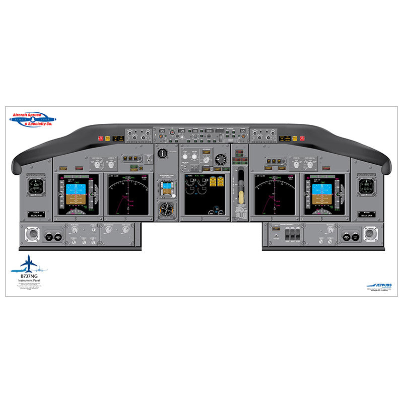 B737NG JETPUBS Boeing - 18 X 36 - Laminated