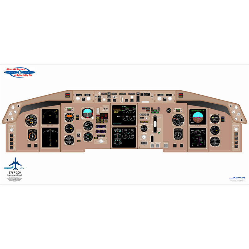 B767-200 JETPUBS Boeing - 18 X 36 - Laminated