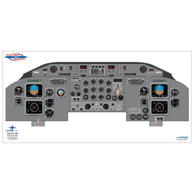 DHC-8-100 JETPUBS De Havilland - 18 X 36 - Laminated