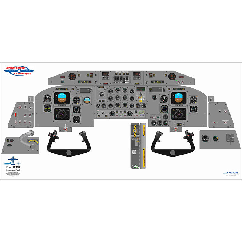 DHC-8-300 JETPUBS De Havilland - 18 X 36 - Laminated