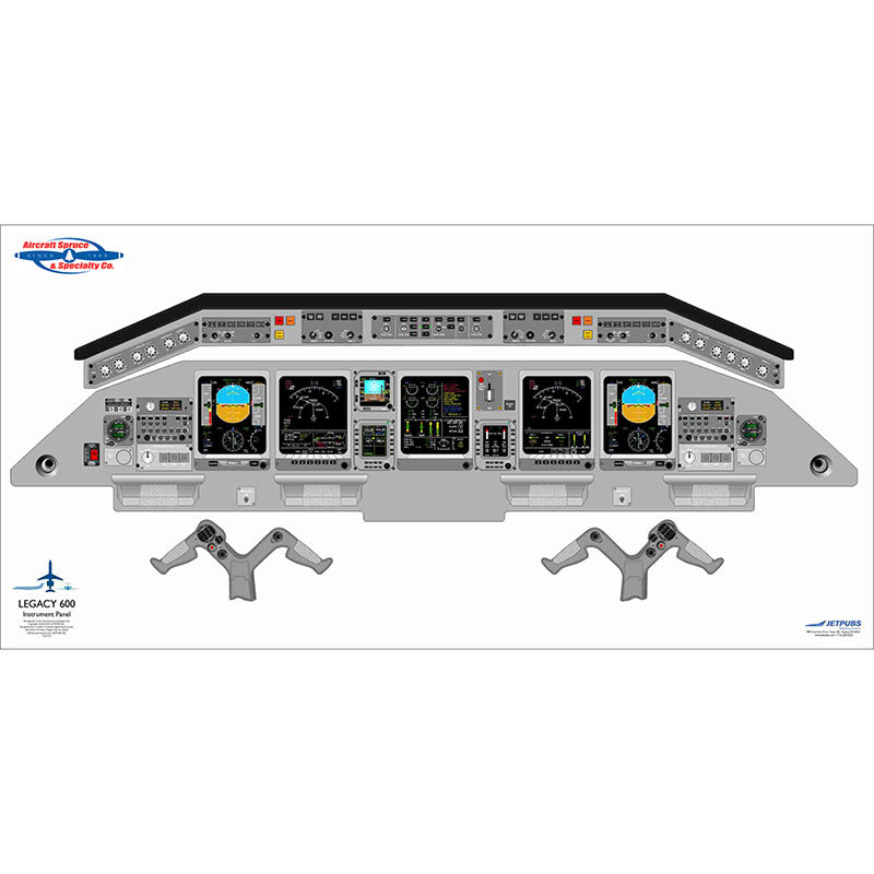 EMB135 JETPUBS Eclipse Embraer Legacy 600 - 18 X 36 - Laminated