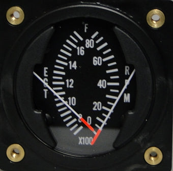 3DA7-8A-2/6 Westach 3-1/8 Dual EGT / RPM #