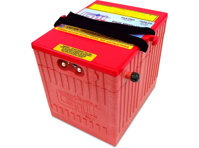 Valve-Regulated Sealed Lead-Acid (VRLA) Aircraft Battery – P/N 7639-25